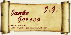 Janko Garčev vizit kartica